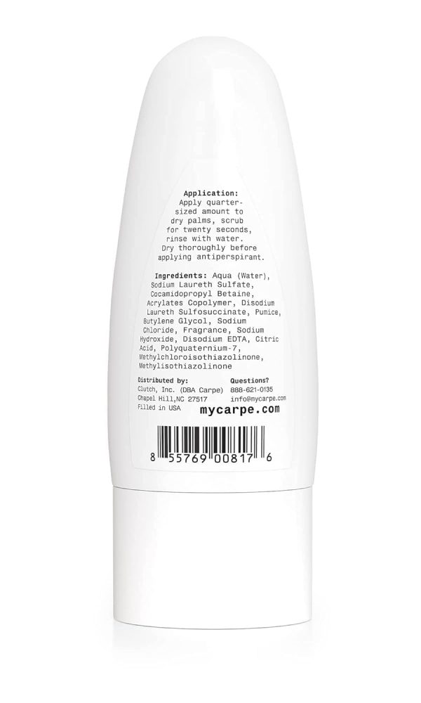 Carpe Exfoliating Underarm Scrub with Odor Protection.