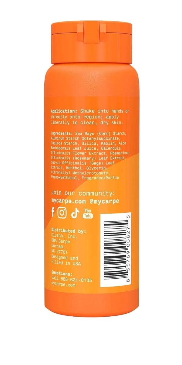 Carpe Sweat Absorbing Groin Powder for Men – Anti-Chafing – Talc-Free | Sweat-Absorbing Groin Powder for Men.