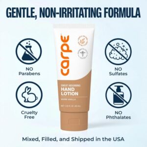 Carpe Sweat Absorbing Hand Lotion. A dermatologist-recommended.