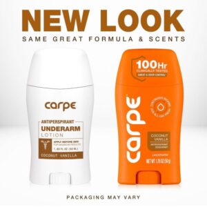 Carpe 100-Hour Antiperspirant Deodorant for Women – Coconut Vanilla