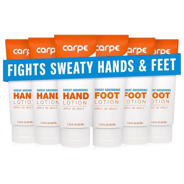 Carpe Sweat Absorbing Hannd and Foot Lotion Bundle.
