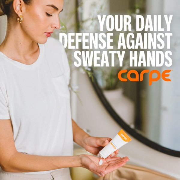Carpe Sweat Absorbing Hand Lotion (Pack of 3). A dermatologist-recommended smooth lotion that helps stop hand sweat.