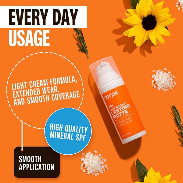 Carpe Matte Face Primer with SPF 30. Mineral Sunscreen for Oily Skin