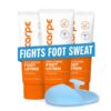 Carpe Sweat Absorbing Foot Lotion 3 Tubes WITH FREE APPLICATOR.