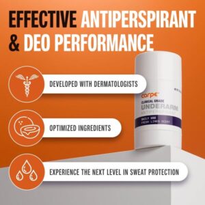 Carpe Clinical Strength Antiperspirant & Deodorant Stick.