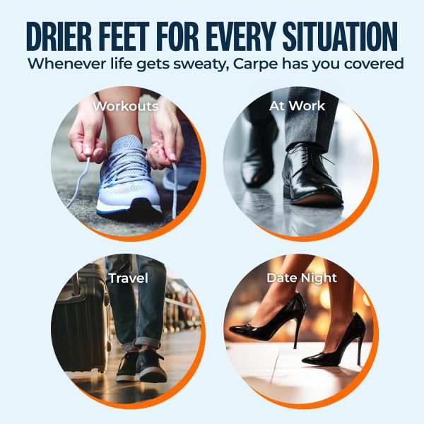 Carpe Sweat Absorbing Foot Lotion WITH APPLICATOR.1 Tube + Applicator
